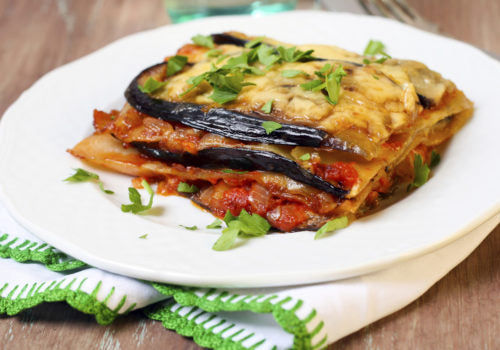 Auberginen-Lasagne mit Käse und Pesto Rezept von Château Calissanne