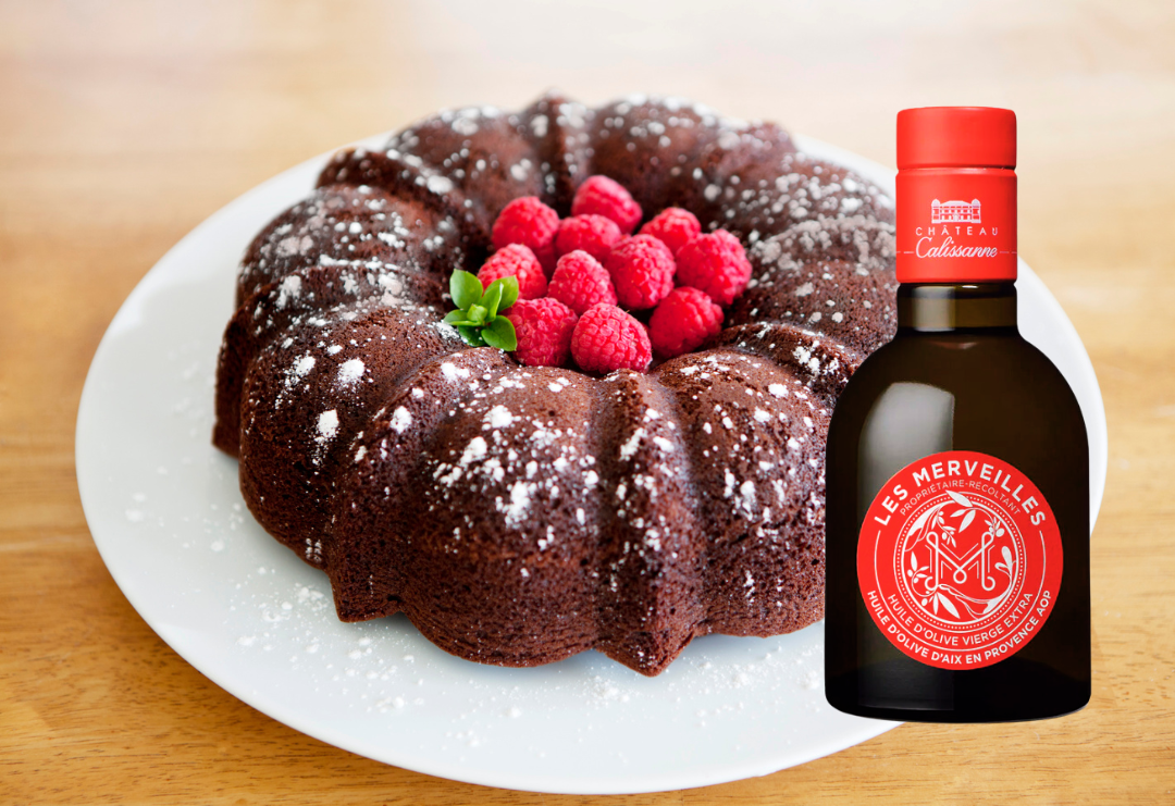 Rezept von Schokokuchen mit Olivenöl Les Merveilles von Château Claissanne